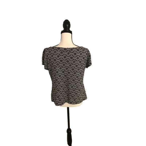 Anthropologie Postmark Women's Bennett Striped Embroidered Floral Knit Top - MED - Picture 3 of 9